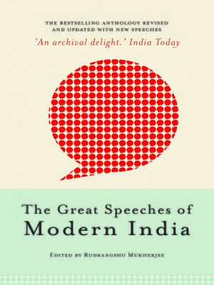 cover image of The Great Speeches of Modern India